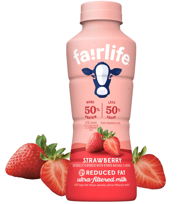 STRAWBERRY FAT 14oz ultra-filtered milk